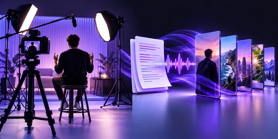 Beispielhafte Galerie fertiggestellter Videos im Hochformat